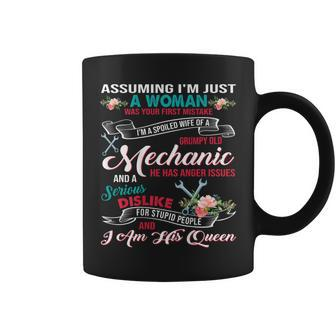 Im A Spoiled Wife Of A Grumpy Old Mechanic Coffee Mug - Thegiftio UK