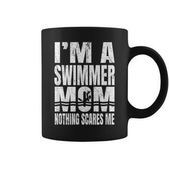 Im A Swimmer Mom Nothing Scares Me Vintage Swim Pool Coffee Mug - Seseable