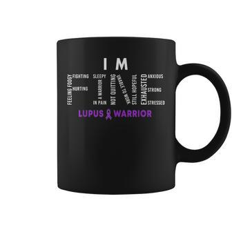 Im Fine Lupus Warrior Lupus Awareness Month Purple Ribbon Coffee Mug | Mazezy