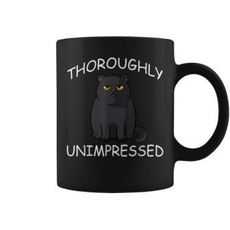 Im Not Impressed Cat Lover Funny Black Kitten Pet Owner Coffee Mug | Mazezy