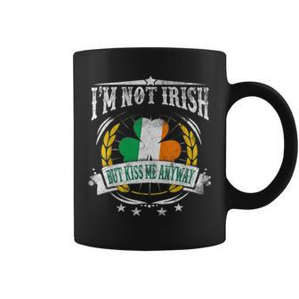 Im Not Irish But Kiss Me Anyway Irish Flag Coffee Mug - Thegiftio
