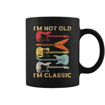 Im Not Old Im Classic Vintage Guitar For Dad Grandpa Coffee Mug - Seseable