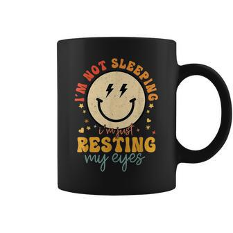 Im Not Sleeping Im Just Resting Eyes Smile Face Fathers Day Coffee Mug - Thegiftio UK