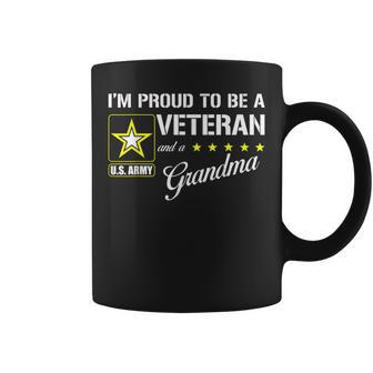 Im Proud To Be An Army Veteran And A Grandma Pride Coffee Mug | Mazezy