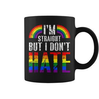 Im Straight But I Dont Hate Rainbow Lgbt Gay Pride Month Coffee Mug | Mazezy
