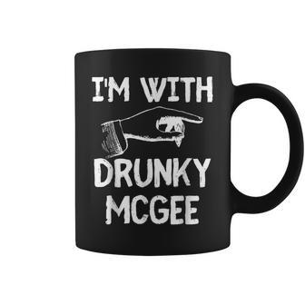 Im With Drunky Mcgee Funny Couples St Patricks Day Coffee Mug - Seseable