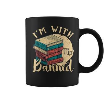 Im With The Banned Read Banned Books Lover Bookworm Coffee Mug - Thegiftio UK