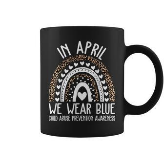In April We Wear Blue Cool Child Abuse Prevention Awareness Coffee Mug | Mazezy
