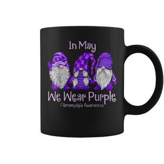 In May We Wear Purple For Fibromyalgia Awareness Gnome Coffee Mug | Mazezy
