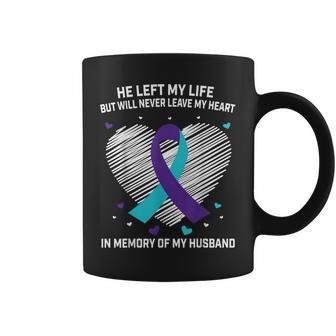 In Memory Of Husband Suicide Awareness Prevention Wife Women Coffee Mug - Seseable