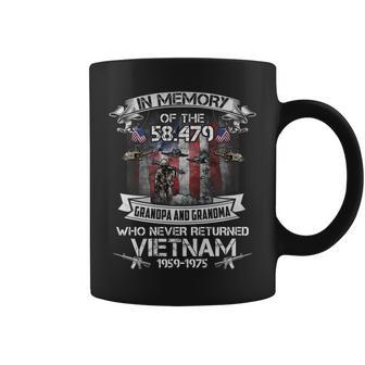 In Memory Of Vietnam Veteran Proud Grandpa And Grandma Coffee Mug - Seseable