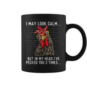 In My Head Ive Pecked You 3 Times Chicken Lover Poultry Coffee Mug - Thegiftio UK