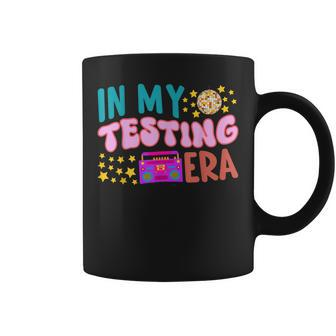 In My Testing Era School Teacher Student Groovy Test Day Coffee Mug | Mazezy