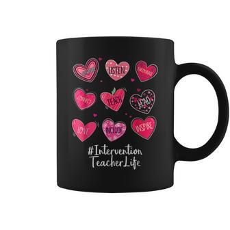 Intervention Teacher Hearts Valentine Valentines Day Quote F Coffee Mug - Seseable