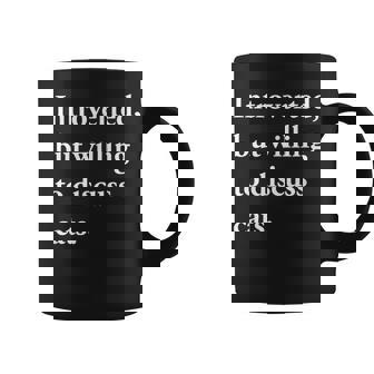 Introverted But Willing To Discuss Cats Funny Gift Coffee Mug | Mazezy