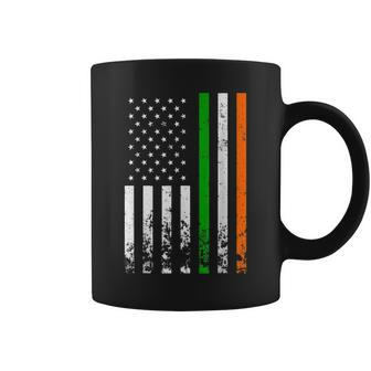 Irish American Flag Ireland Flag St Patricks Day Gift Lucky V3 Coffee Mug - Seseable