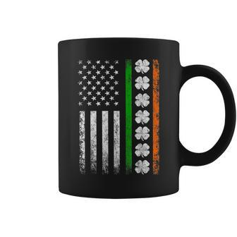 Irish American Flag Ireland Flag St Patricks Day Gifts Lucky Coffee Mug - Seseable
