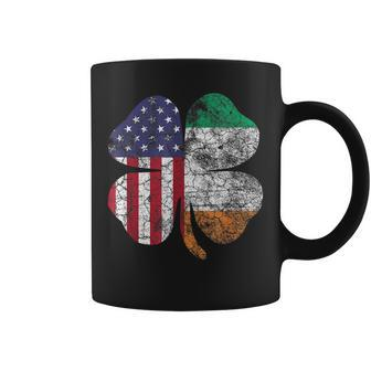 Irish American Flag Ireland Flag St Patricks Day Lucky Coffee Mug - Seseable