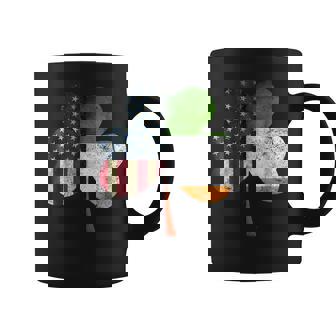 Irish American Flag Shamrock St Patricks Day Coffee Mug | Mazezy