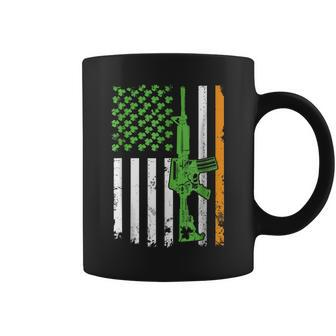 Irish American Flag Shirt Gun St Patricks Day Shirt Coffee Mug | Mazezy