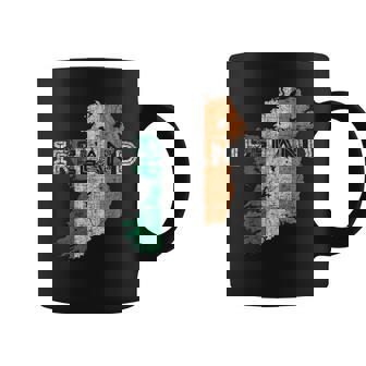 Irish Map And Flag Souvenir - Distressed Ireland Coffee Mug | Mazezy