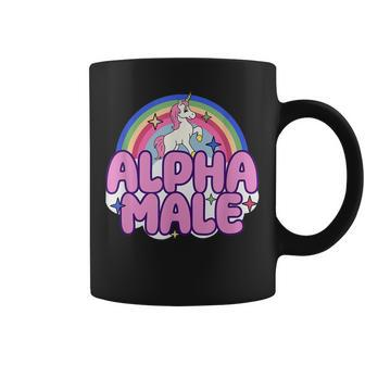 Ironic Alpha Male Unicorn Rainbow Funny Unisex Bella Coffee Mug - Thegiftio UK