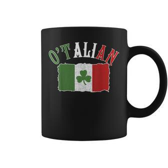 Italian Flag Shamrock St Patricks Day Matching Outfit Coffee Mug - Seseable