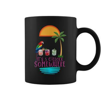 Its 5 Oclock Somewhere Parrot Cocktail Lover Hello Summer Coffee Mug | Mazezy
