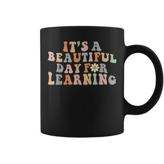 Its Beautiful Day For Learning Retro Teacher Students Women Coffee Mug - Seseable