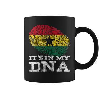 Its In My Dna Ghanaian Gifts African Roots Proud Ghana Flag Coffee Mug | Mazezy