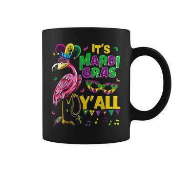 It’S Mardi Gras Y’All Flamingo Jester Hat Women Girls Coffee Mug - Seseable