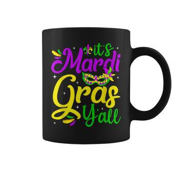 Its Mardi Gras Yall Funny Mardi Gras Carnival Coffee Mug - Seseable