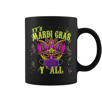 Its Mardi Gras Yall Masquerade Jester Hat Mardi Beads Coffee Mug - Seseable