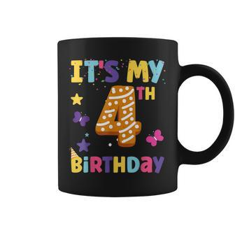 Its My 4Th Birthday Sweet Donuts Girls Funny 4 Year Old Coffee Mug | Mazezy