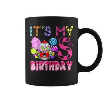 Its My 5Th Birthday Candy Candyland Birthday Girl 5 Year Old Coffee Mug - Seseable