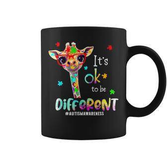 Its Ok To Be Different Autism Awareness Cute Giraffe Animal Coffee Mug | Mazezy