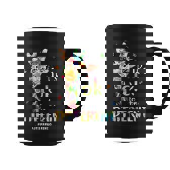 Its Ok To Be Different Autism Awareness Puzzle Giraffe Coffee Mug - Thegiftio