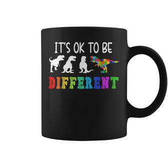 Its Ok To Be Different Dino Puzzle Boys Kids Ns Autism Coffee Mug | Mazezy