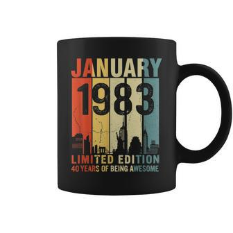 January 1983 Limited Edition 40 Years Of Being Awesome Coffee Mug - Seseable