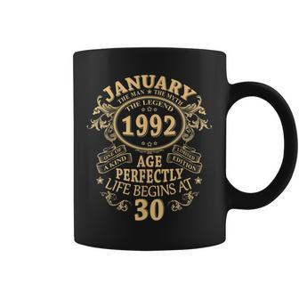 January 1992 The Man Myth Legend 30 Year Old Birthday Gifts Coffee Mug - Seseable