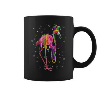 Jester Flamingo & Beads Mardi Gras Fat Tuesday Parade Girls Coffee Mug - Thegiftio UK