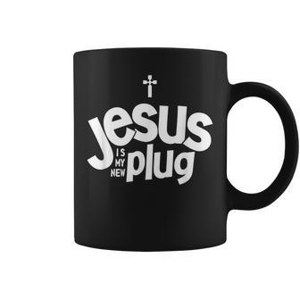 Jesus Is My New Plug Funny Christian Convert Coffee Mug | Mazezy