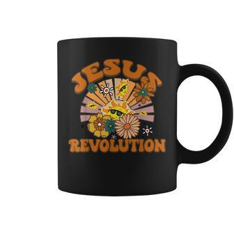 Jesus Revolution Funny Christian Retro Groovy Boho Coffee Mug | Mazezy