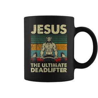 Jesus The Ultimate Deadlifter Funny Christian Workout Jesus Coffee Mug | Mazezy UK