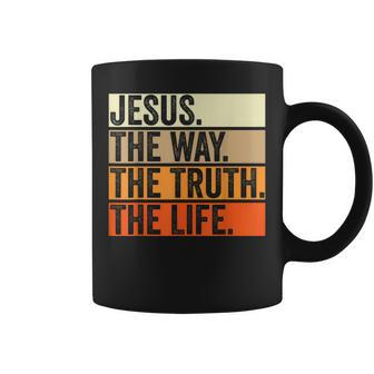 Jesus The Way Truth Life Christian Worship Bible Preacher Coffee Mug | Mazezy