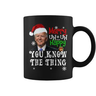 Joe Biden Merry Uh Uh Happy You Know The Thing Christmas V3 Coffee Mug - Seseable