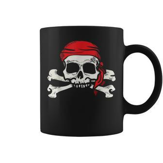 Jolly Roger Pirate | Skull And Crossbones | Gift Coffee Mug | Mazezy