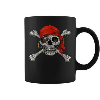 Jolly Roger Pirate Skull Crossbones Halloween Costume Coffee Mug | Mazezy