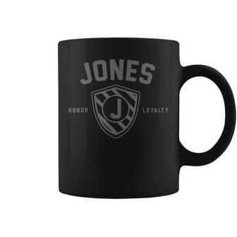 Jones Family Shield Last Name Crest Matching Reunion Coffee Mug - Seseable