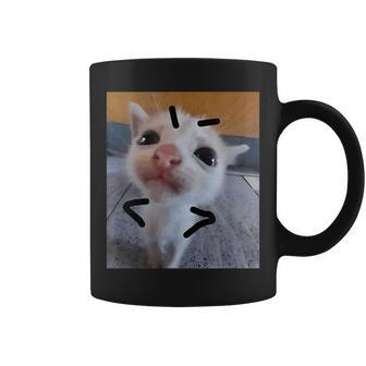 Judgy Kitty Funny Cat Lover Angry Kitten Meme Cute Graphic Coffee Mug | Mazezy